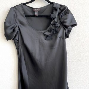 Black satin top. Never worn no tag